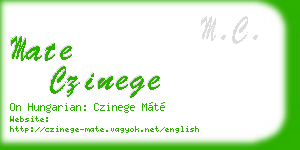 mate czinege business card